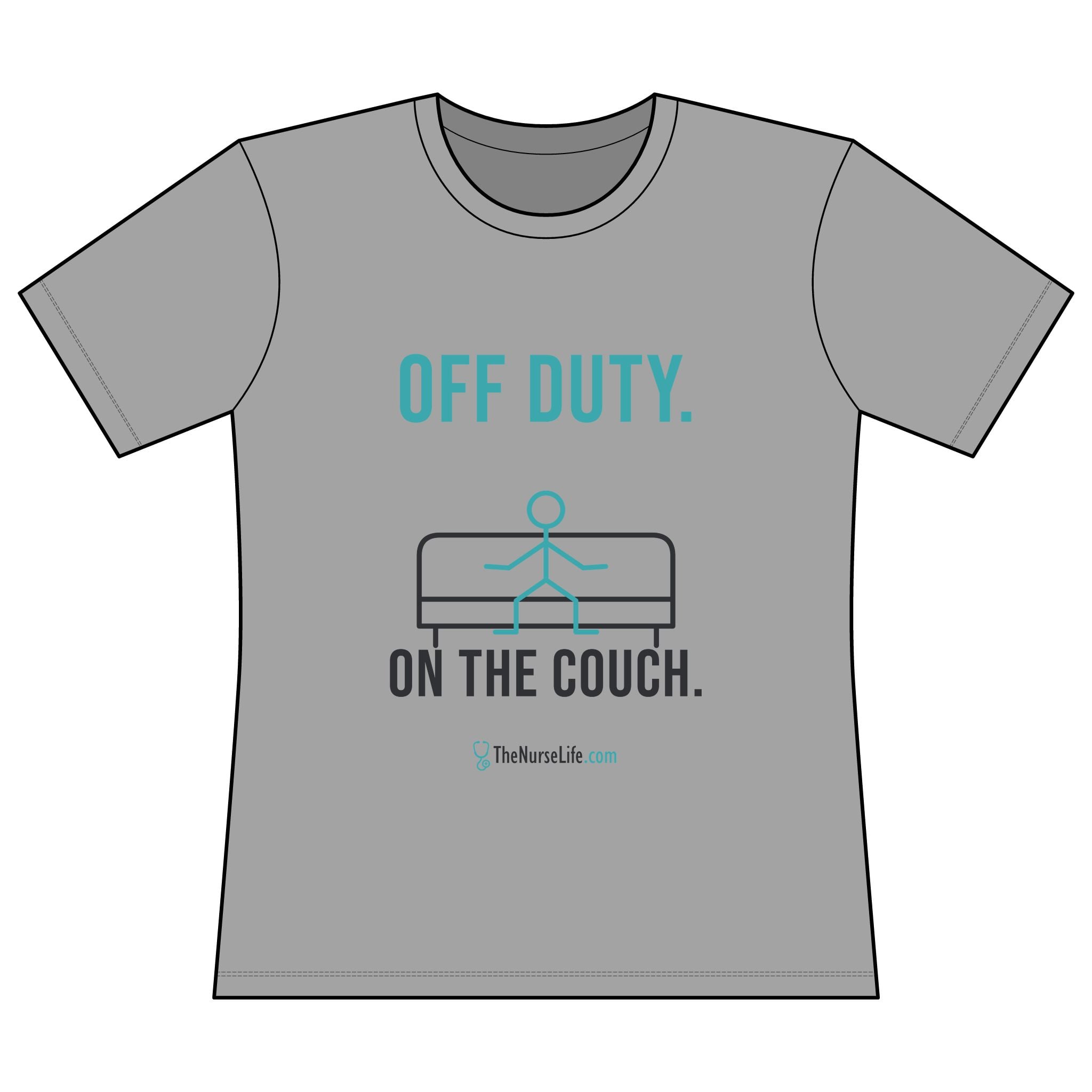 Off Duty. On the Couch. — Women’s Fitted Tee
