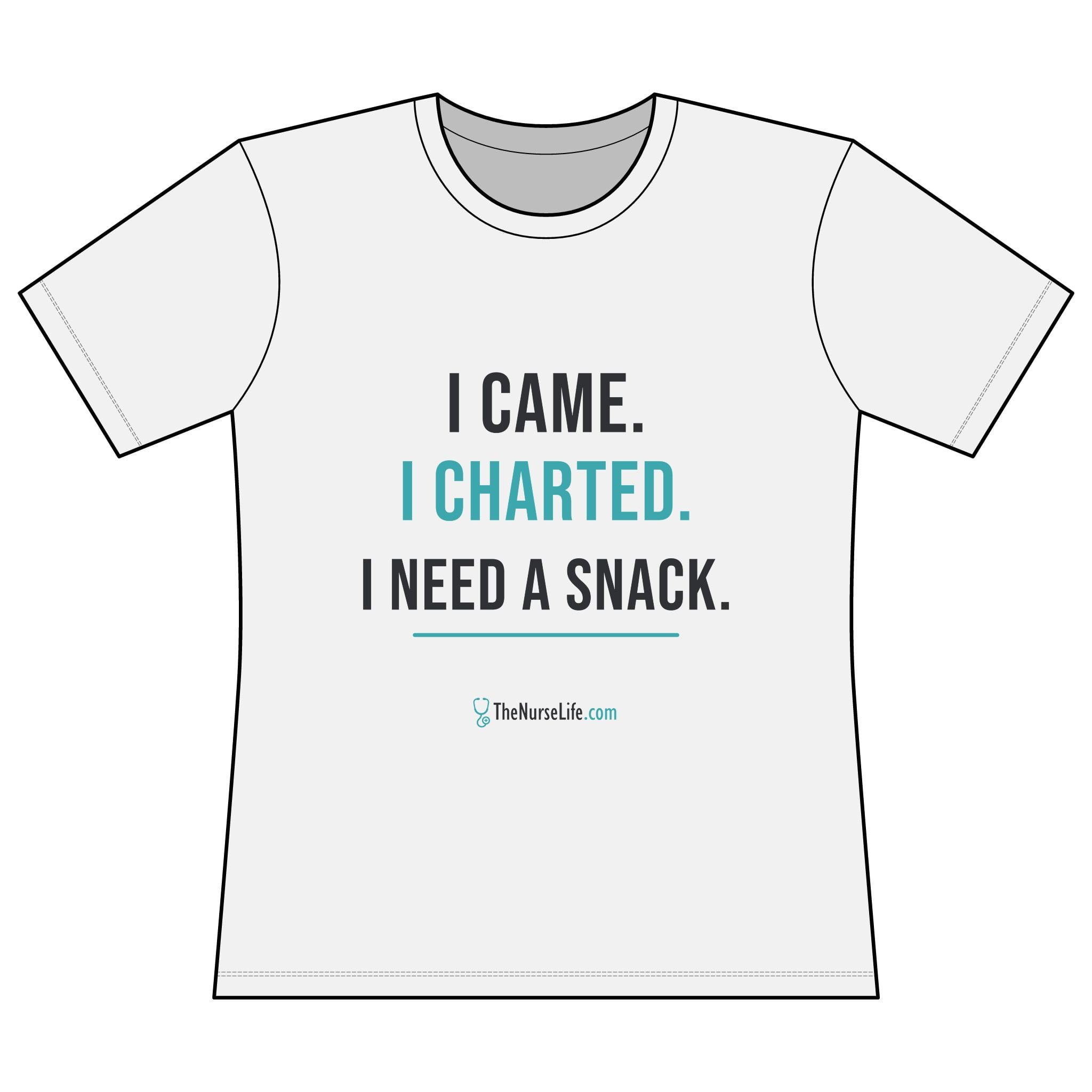 I Came. I Charted. I Need a Snack. — Women’s Fitted Tee - Image 5