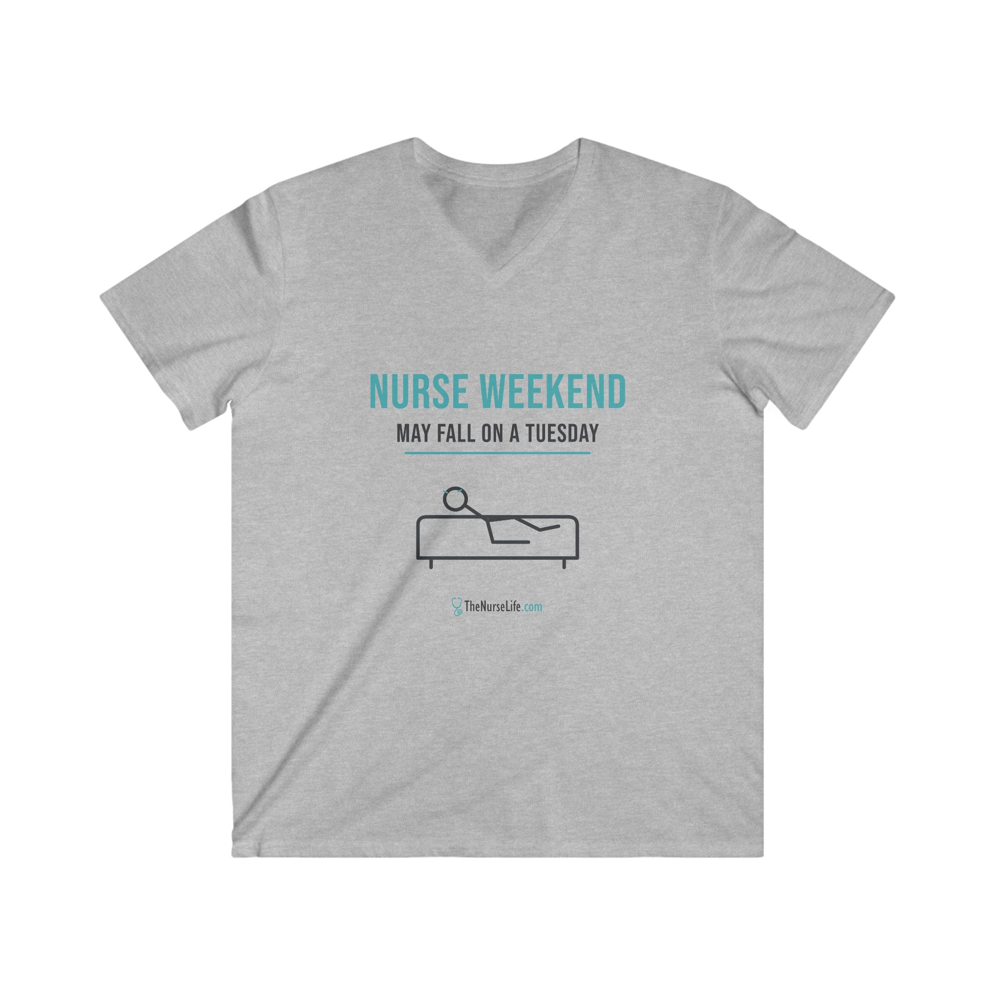 Nurse Weekend May Fall on a Tuesday — Men’s V-Neck Tee - Image 5