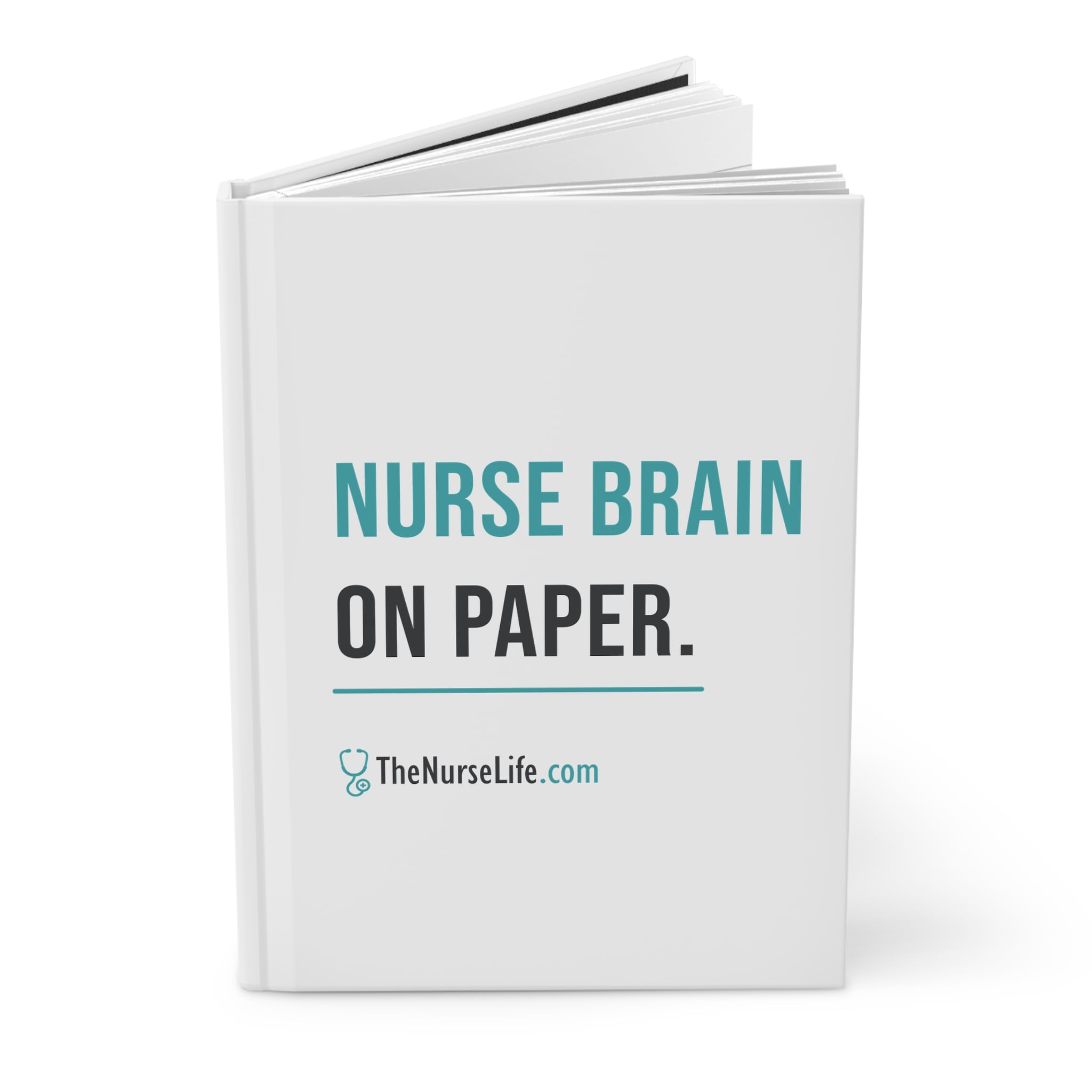 Nurse Brain on Paper — Matte Hardcover Journal - Image 3