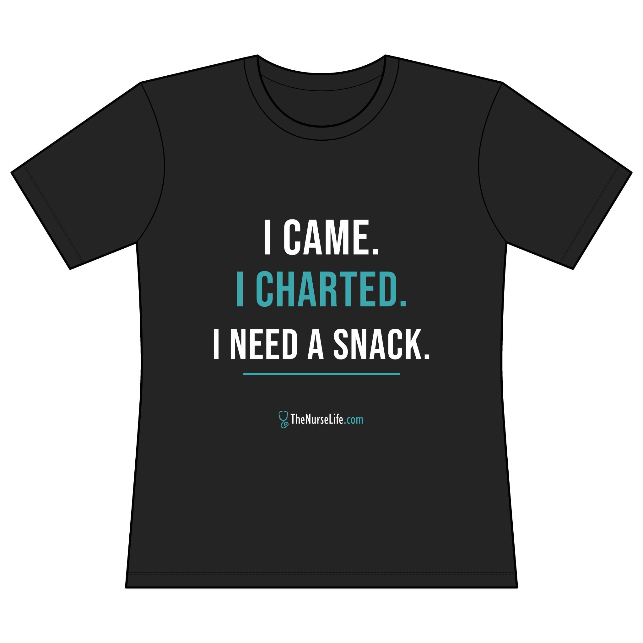 I Came. I Charted. I Need a Snack. — Women’s Fitted Tee - Image 9