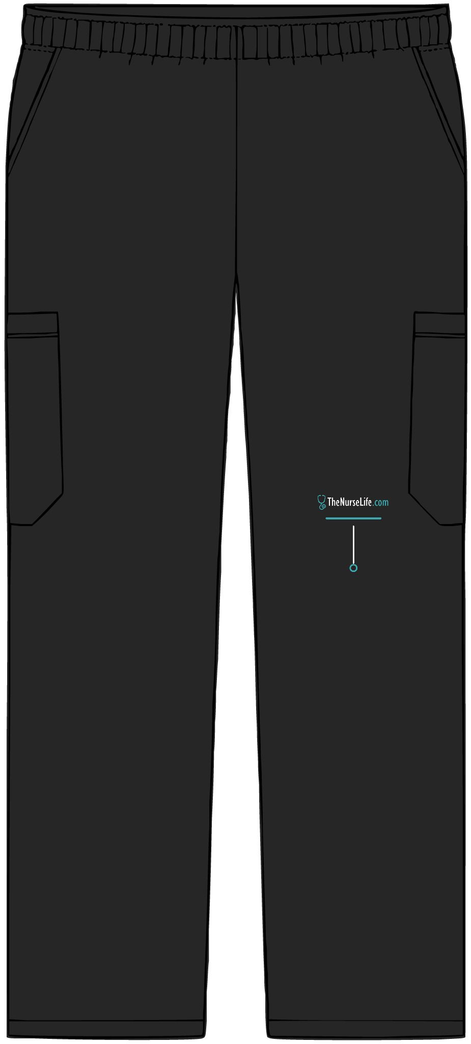 The Nurse Life Minimal Leg Mark — Men’s Scrub Pants