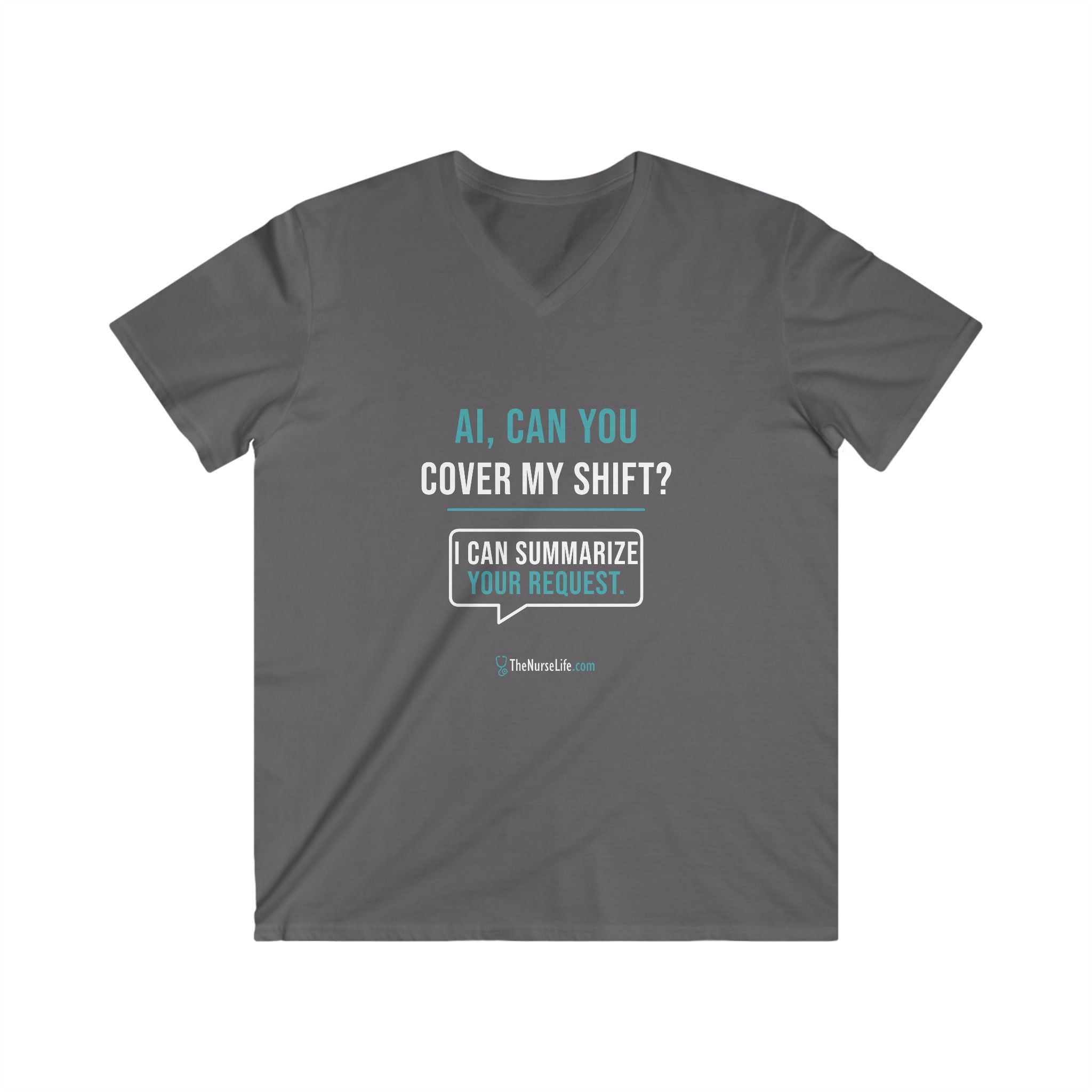 AI, Can You Cover My Shift? — Men’s V-Neck Tee - Image 7