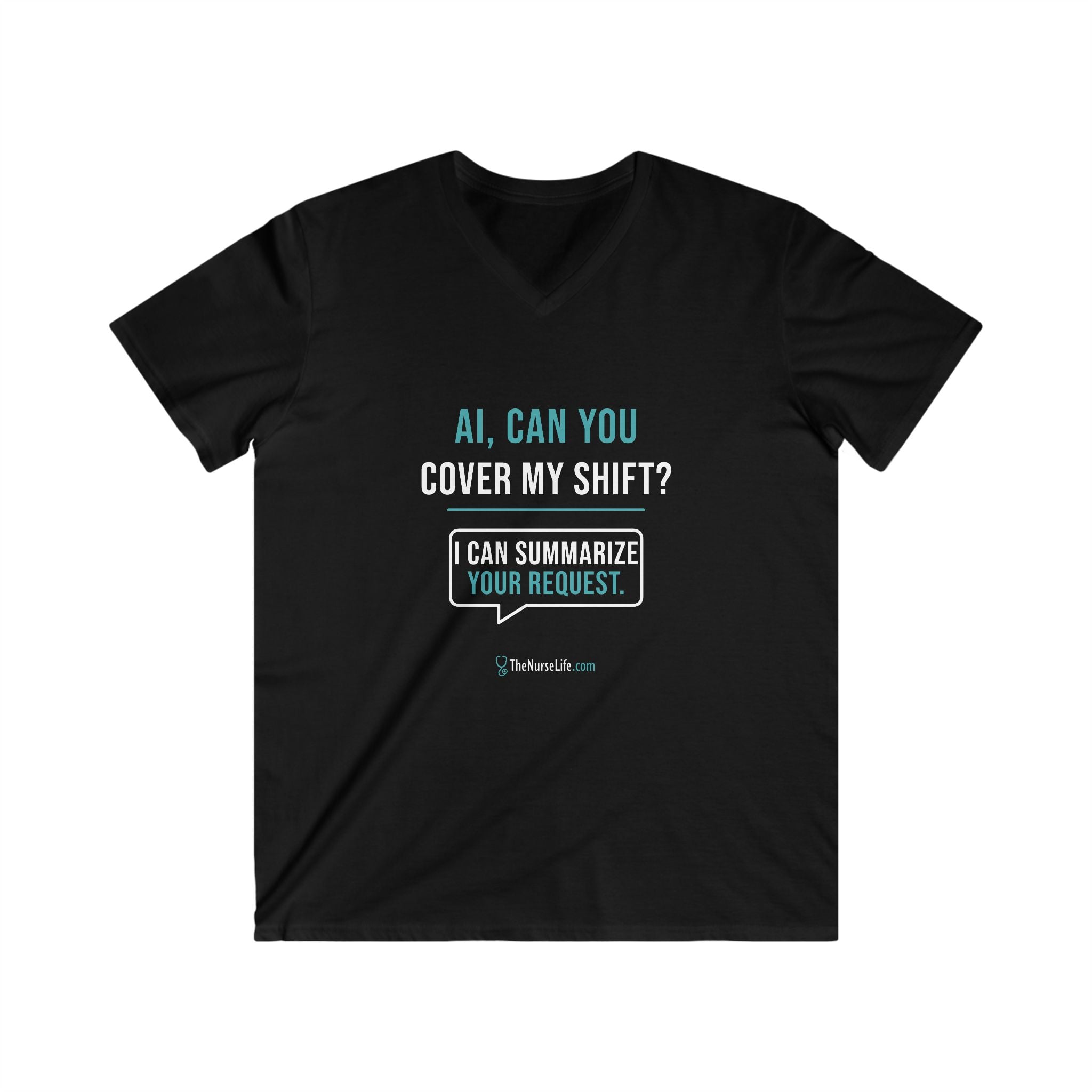 AI, Can You Cover My Shift? — Men’s V-Neck Tee - Image 3