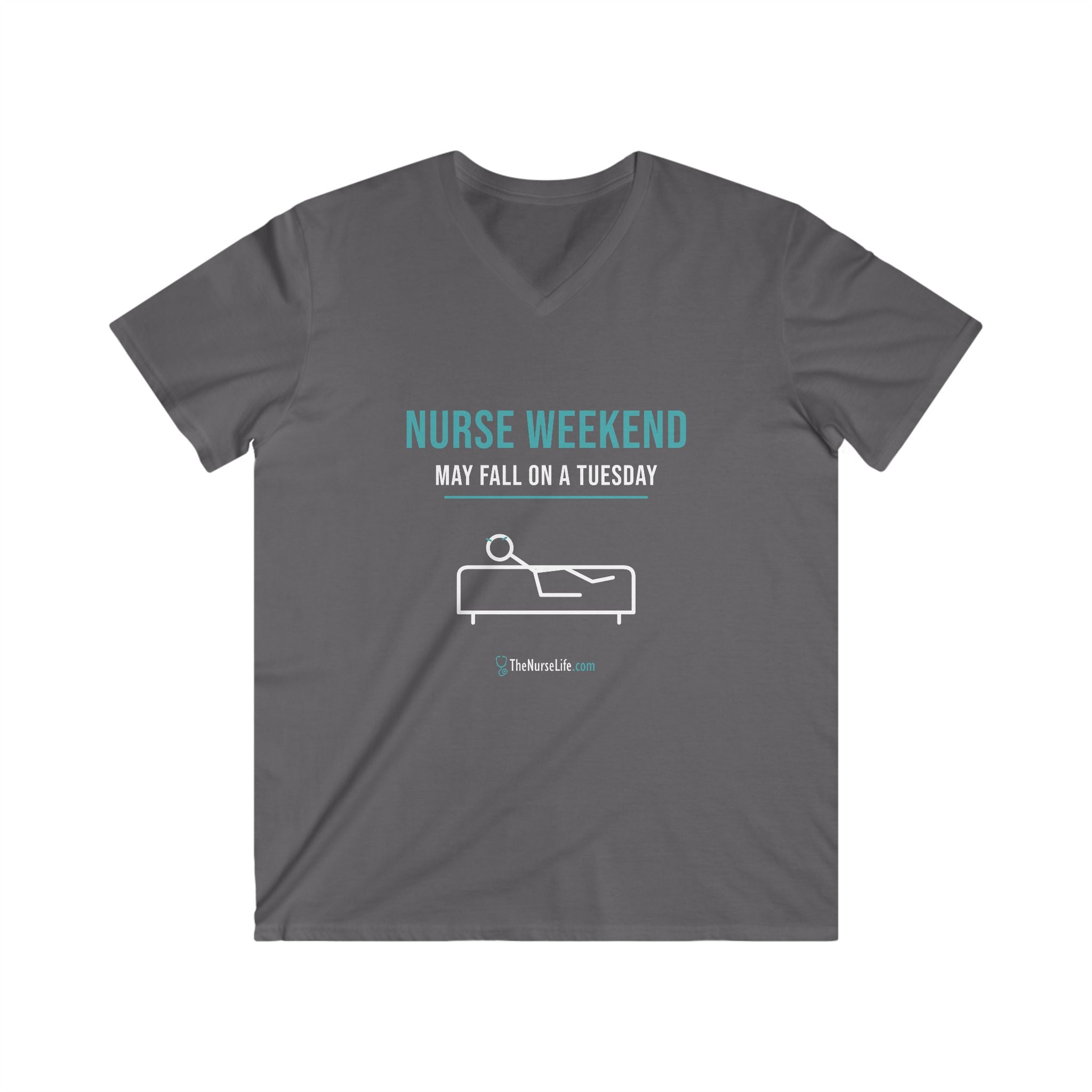 Nurse Weekend May Fall on a Tuesday — Men’s V-Neck Tee - Image 7