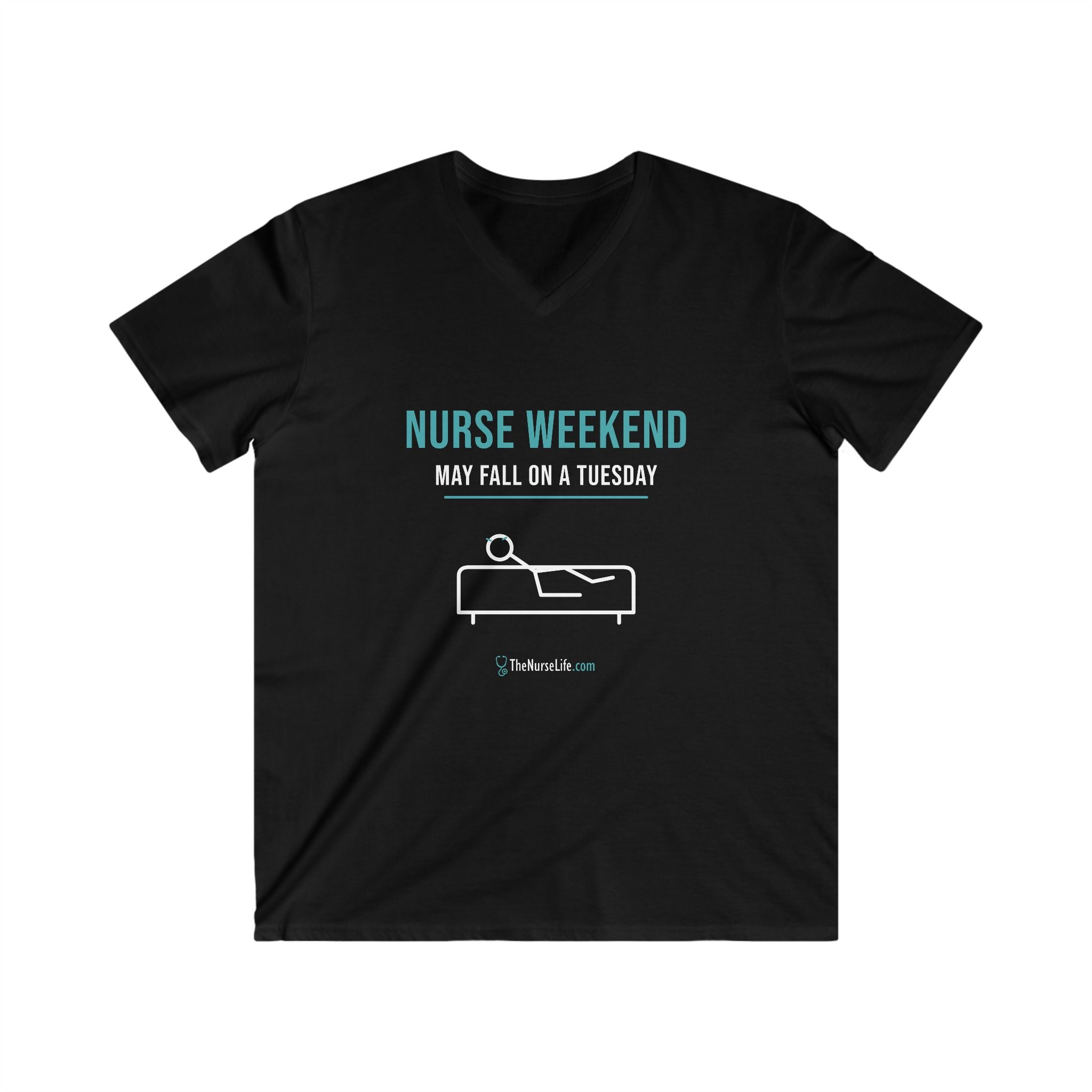 Nurse Weekend May Fall on a Tuesday — Men’s V-Neck Tee - Image 3