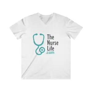 The Nurse Life Men’s Fitted V-Neck Logo T-Shirt
