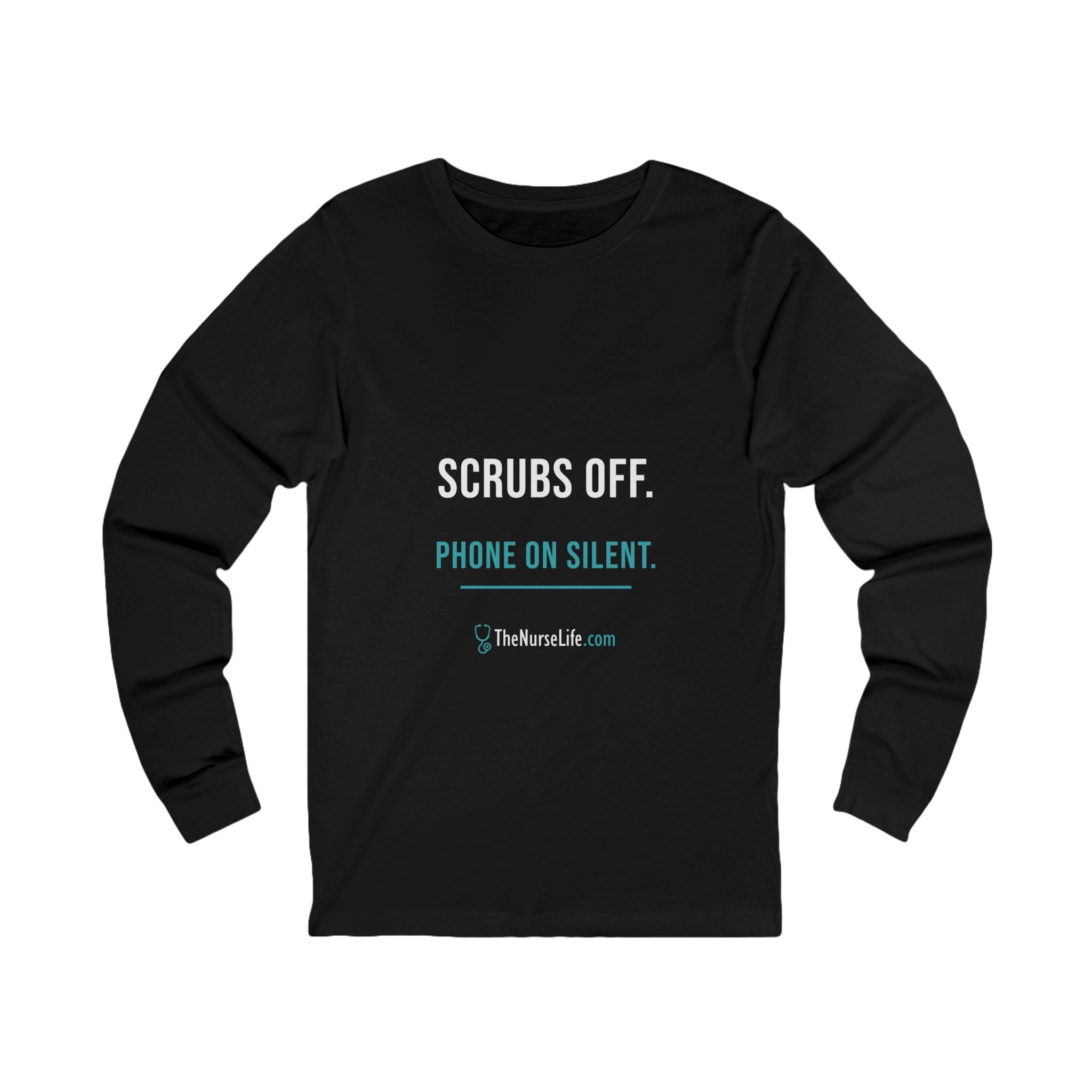 Scrubs Off. Phone on Silent. — Unisex Long-Sleeve Tee - Image 5
