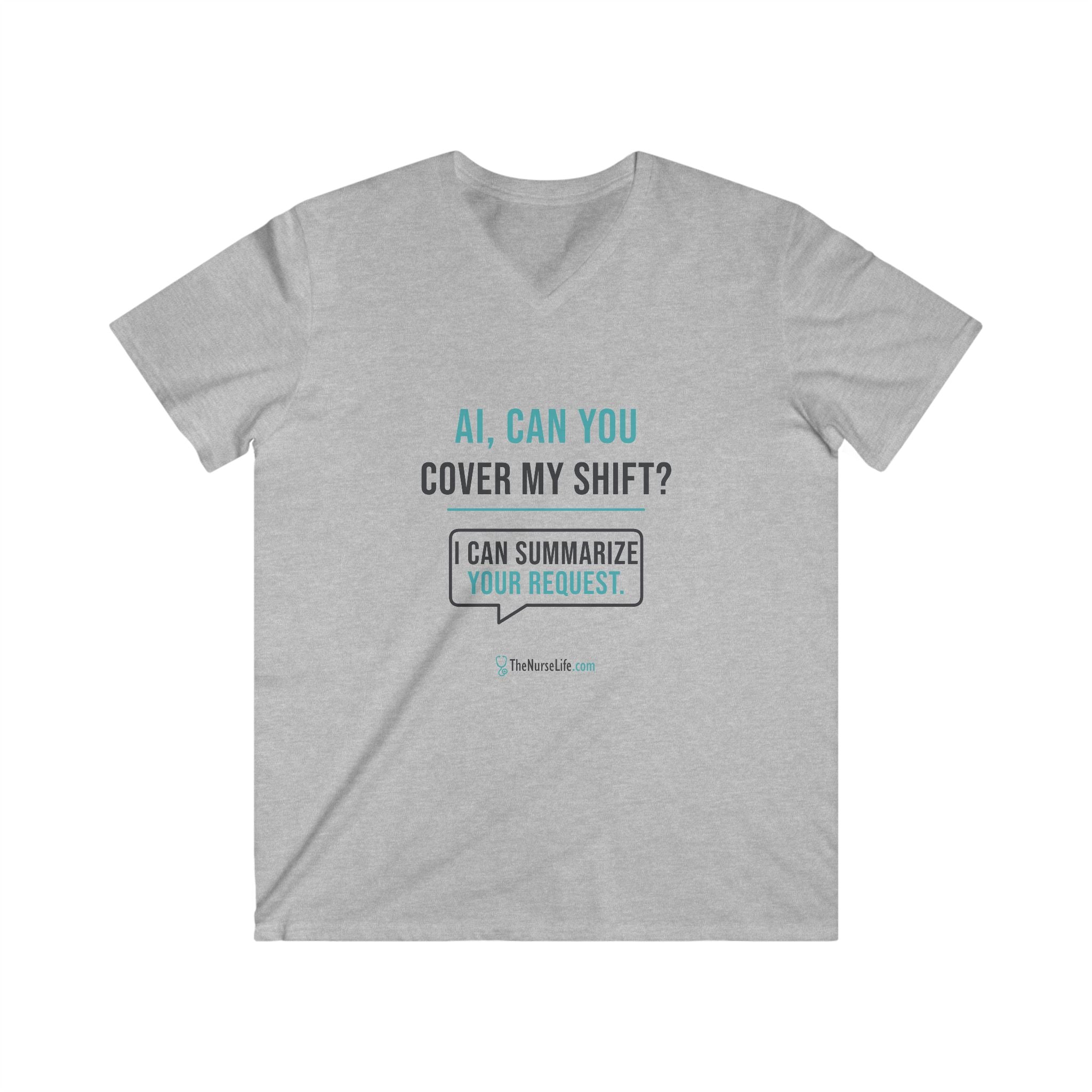 AI, Can You Cover My Shift? — Men’s V-Neck Tee - Image 5