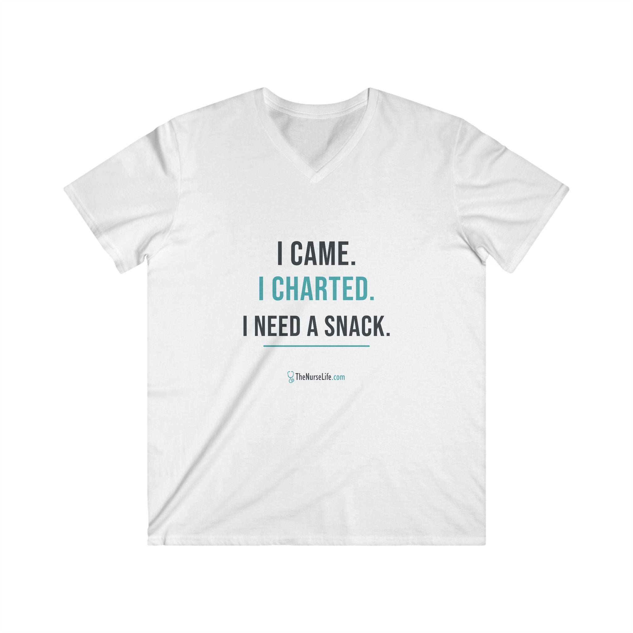 I Came. I Charted. I Need a Snack. — Men’s V-Neck Tee