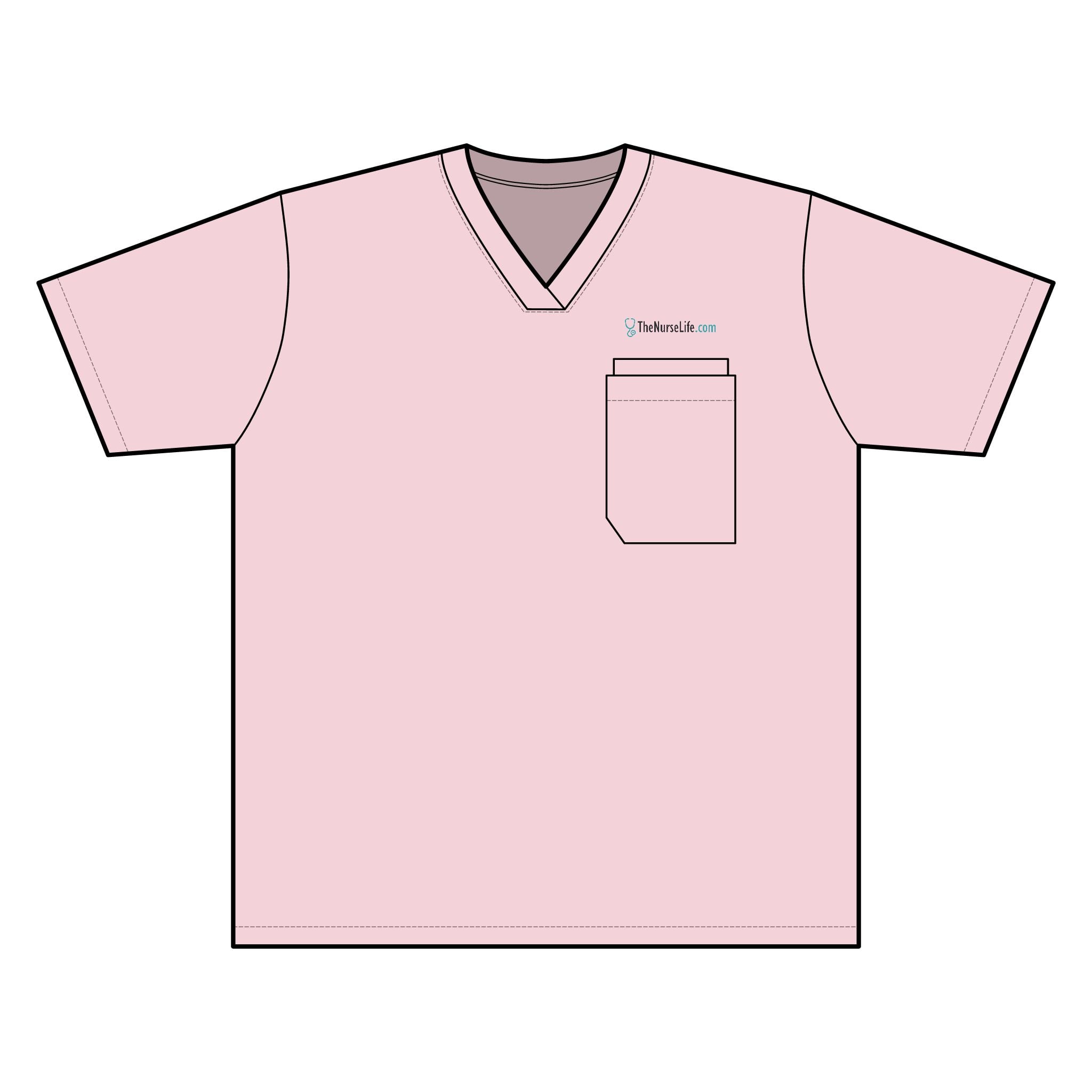 The Nurse Life Wide Logo — Men’s Scrub Top - Image 21