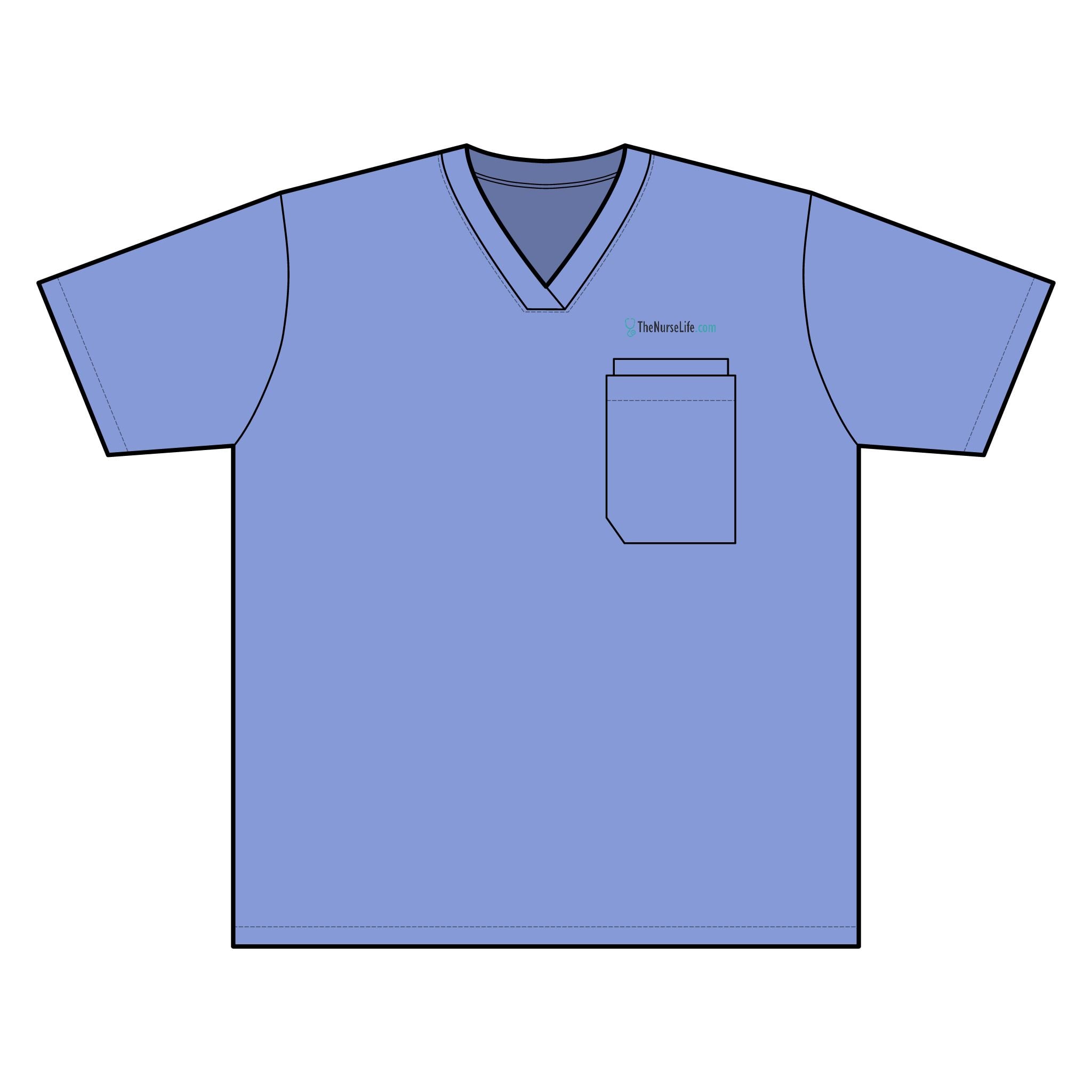 The Nurse Life Wide Logo — Men’s Scrub Top - Image 17