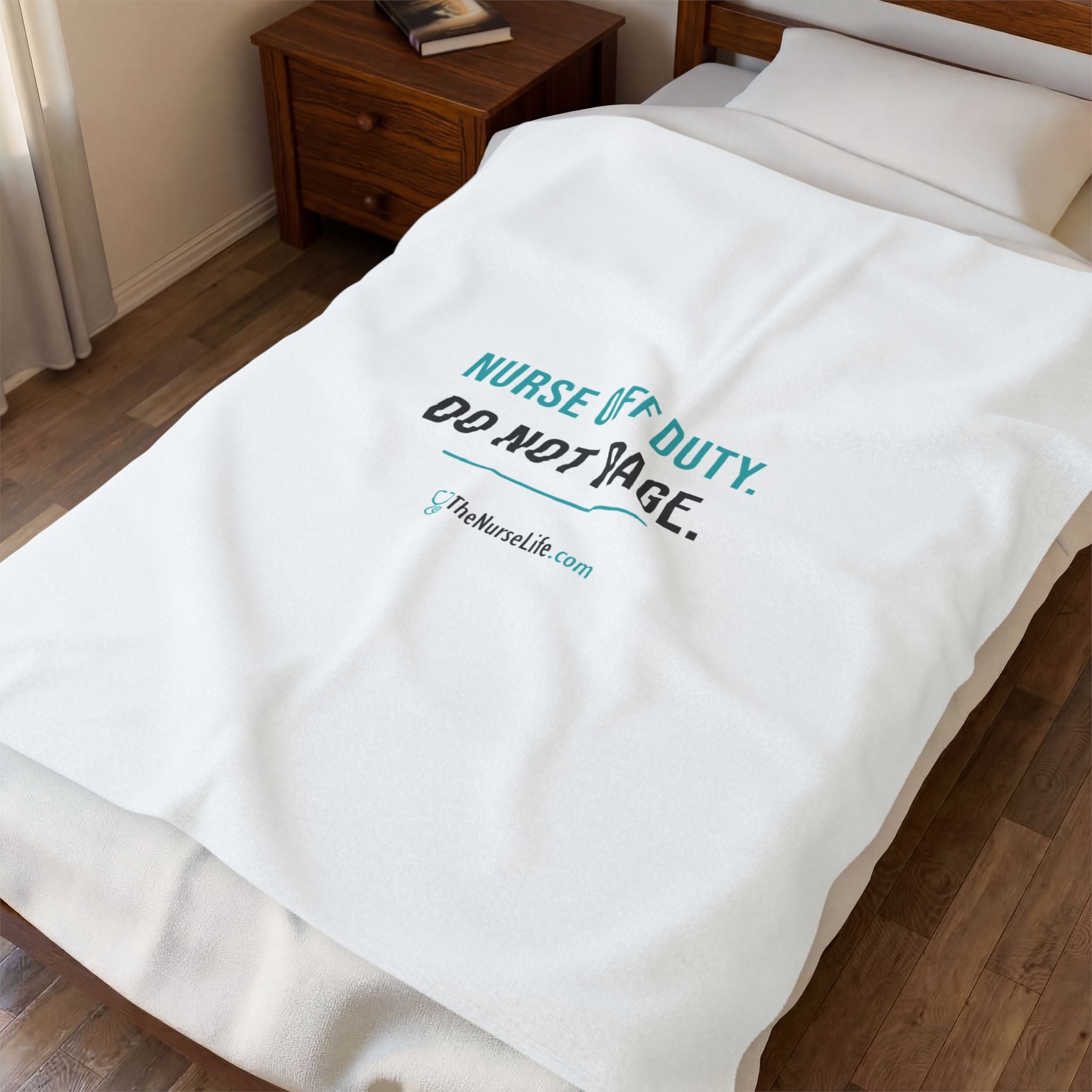 Nurse Off Duty. Do Not Page. — 50 × 60 Plush Blanket - Image 3