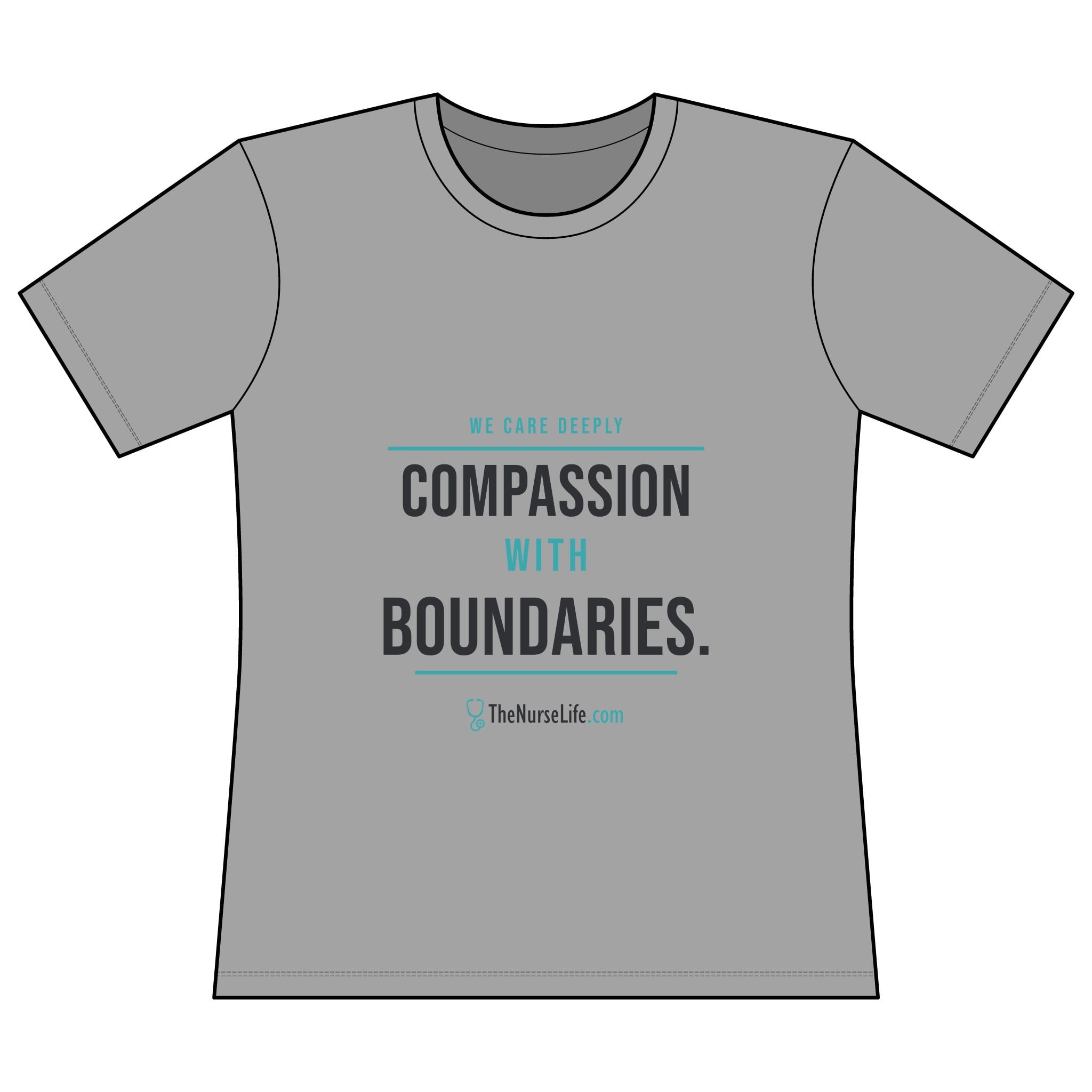 Compassion with Boundaries — Women’s Fitted Tee