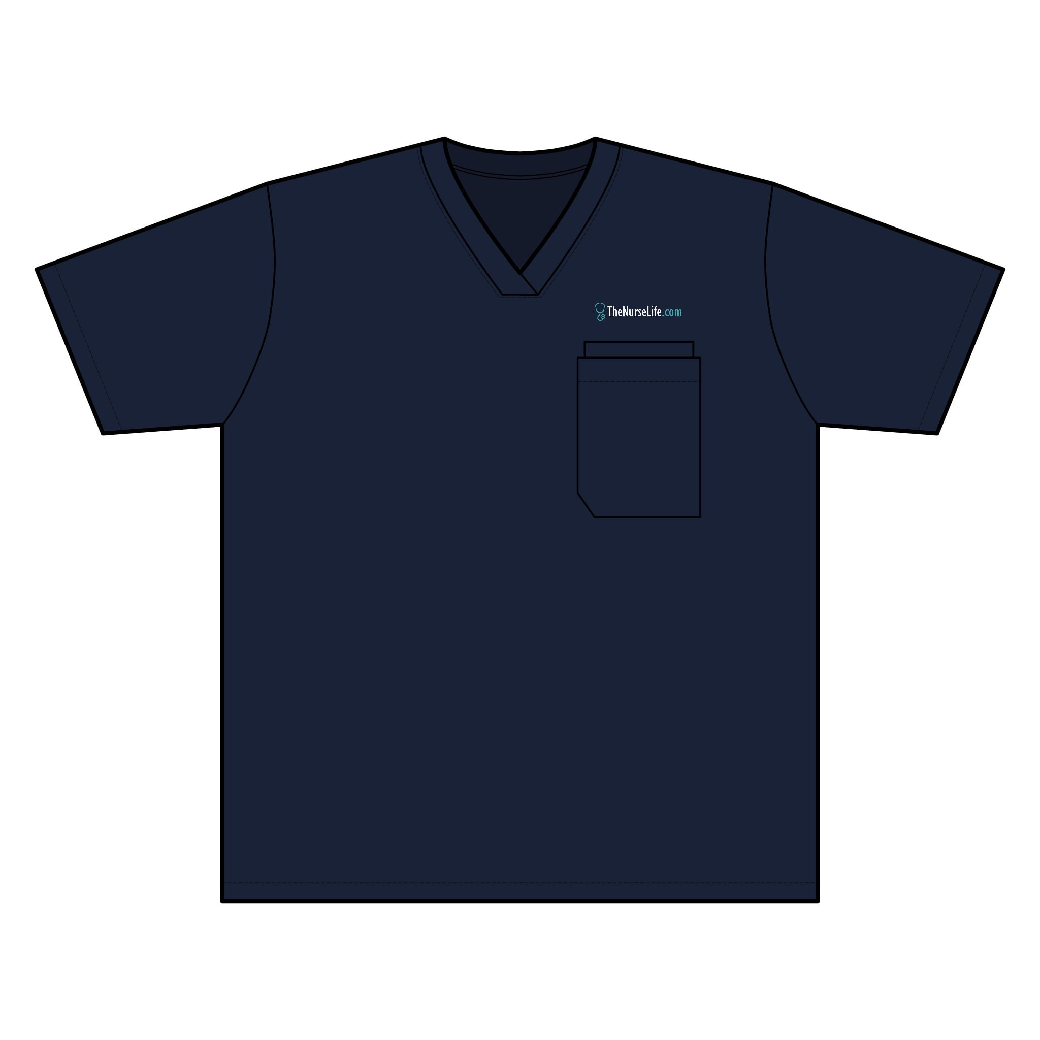 The Nurse Life Wide Logo — Men’s Scrub Top - Image 5