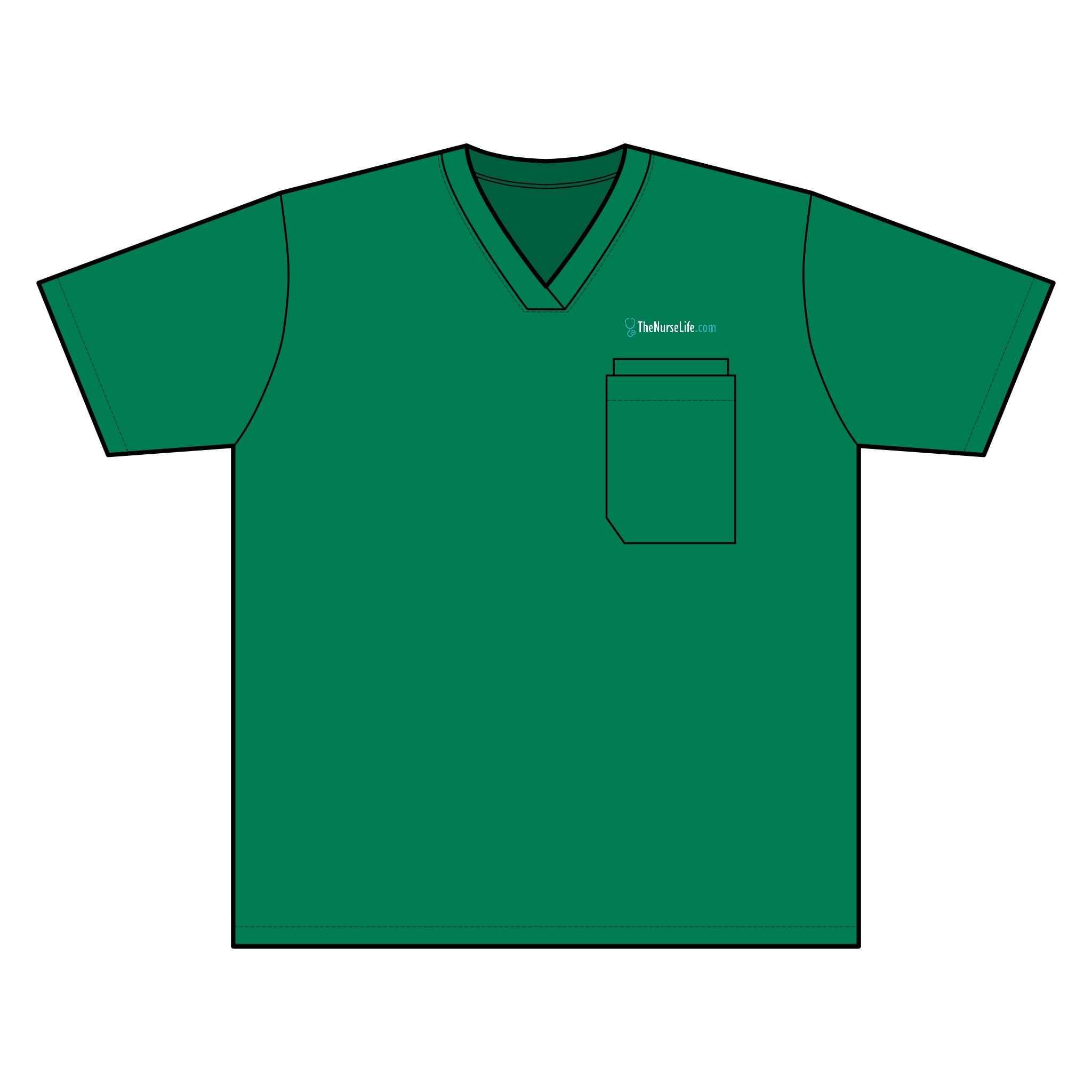 The Nurse Life Wide Logo — Men’s Scrub Top - Image 9