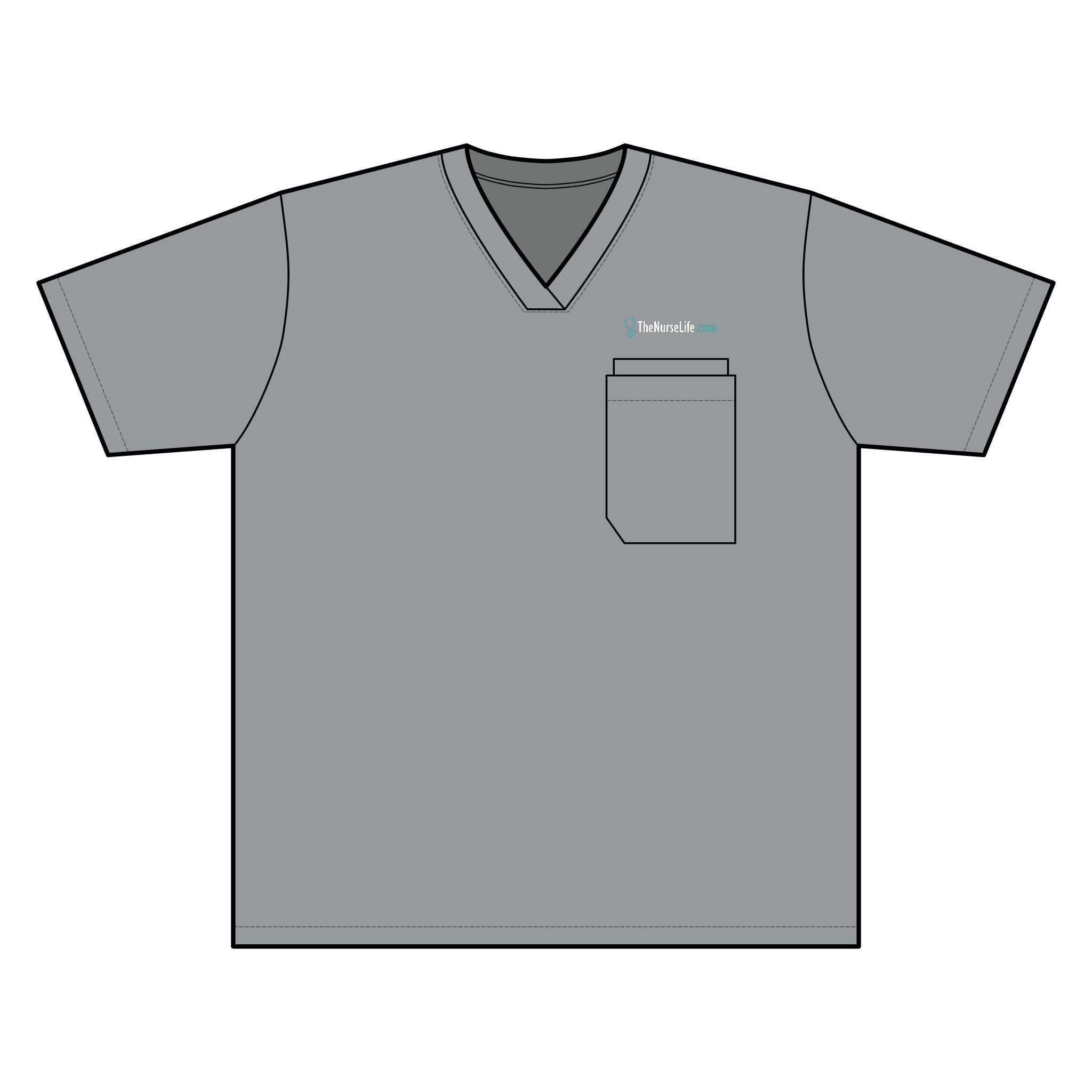 The Nurse Life Wide Logo — Men’s Scrub Top - Image 13