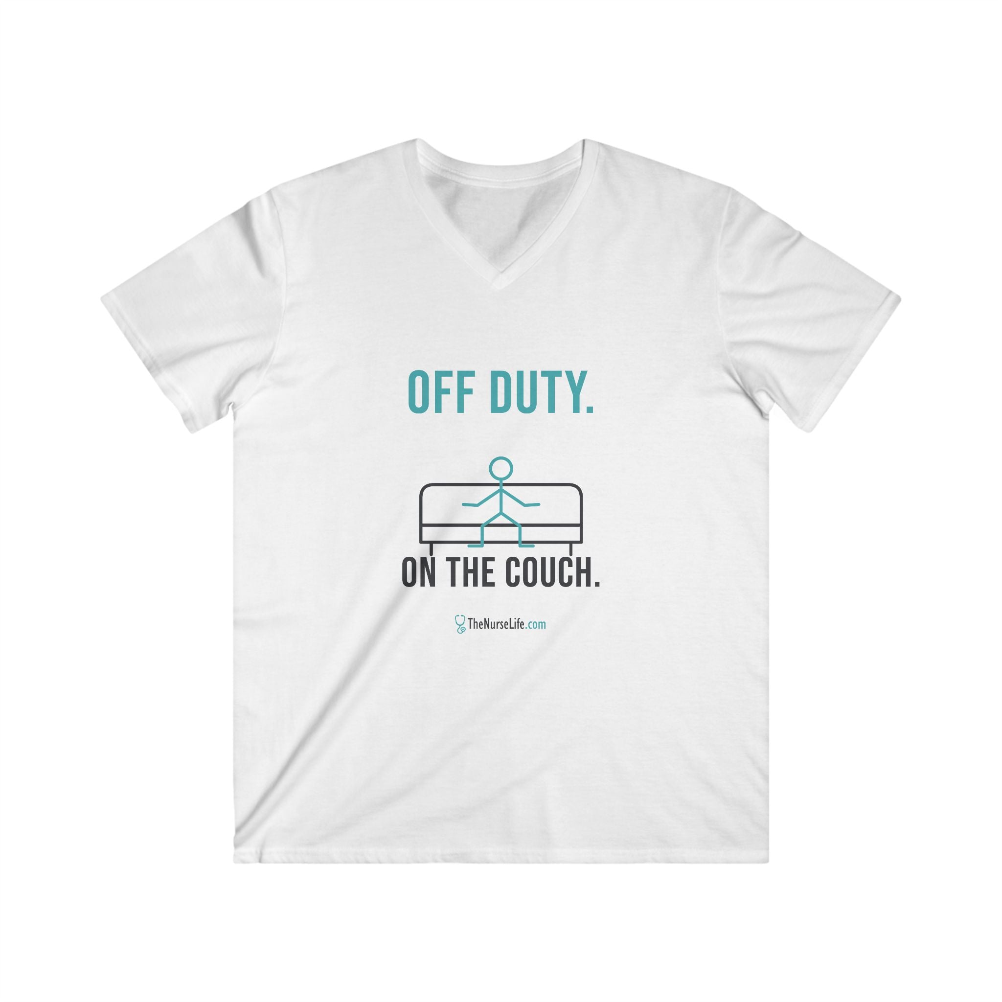 Off Duty. On the Couch. — Men’s V-Neck Tee