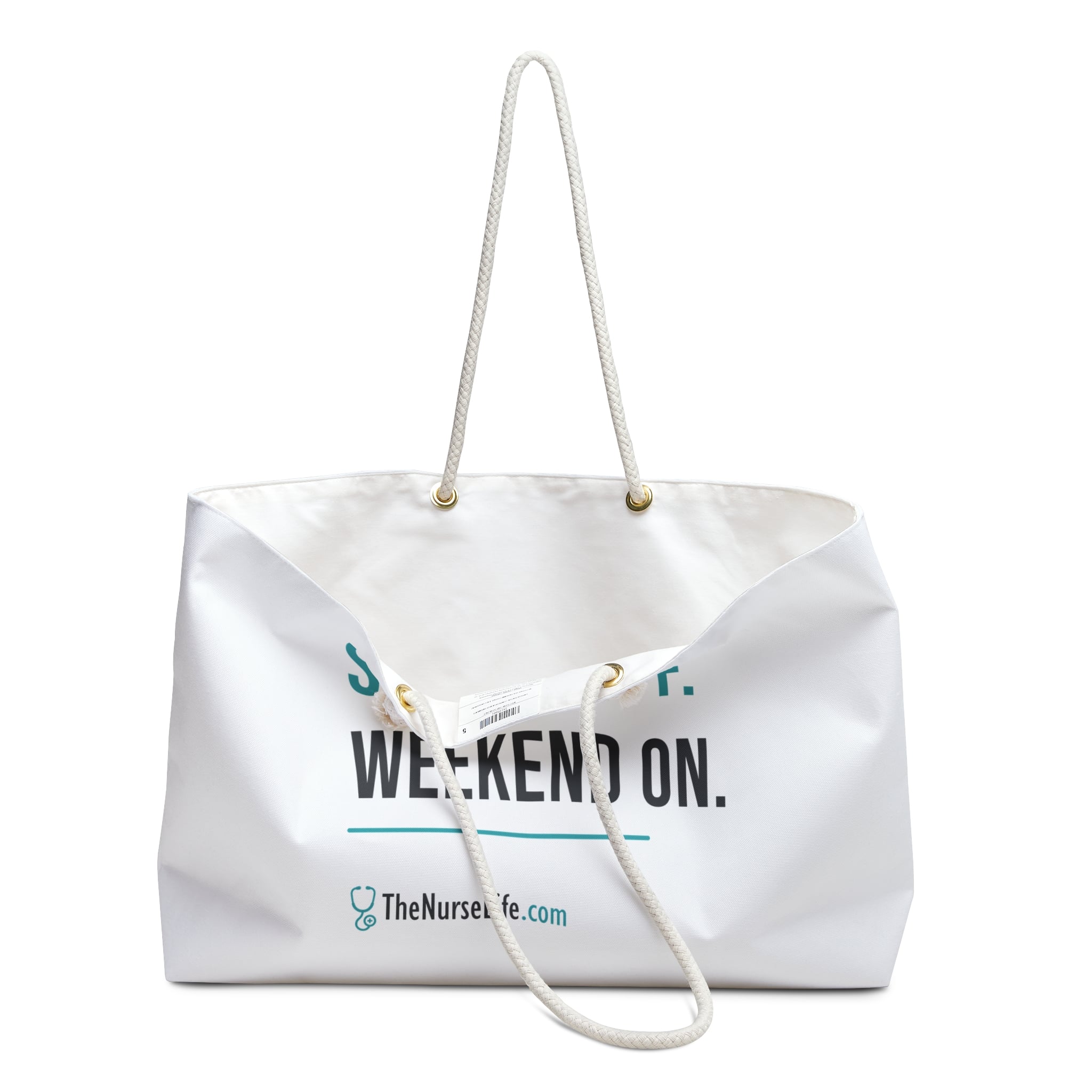 Scrubs Off. Weekend On. — Weekender Bag - Image 3