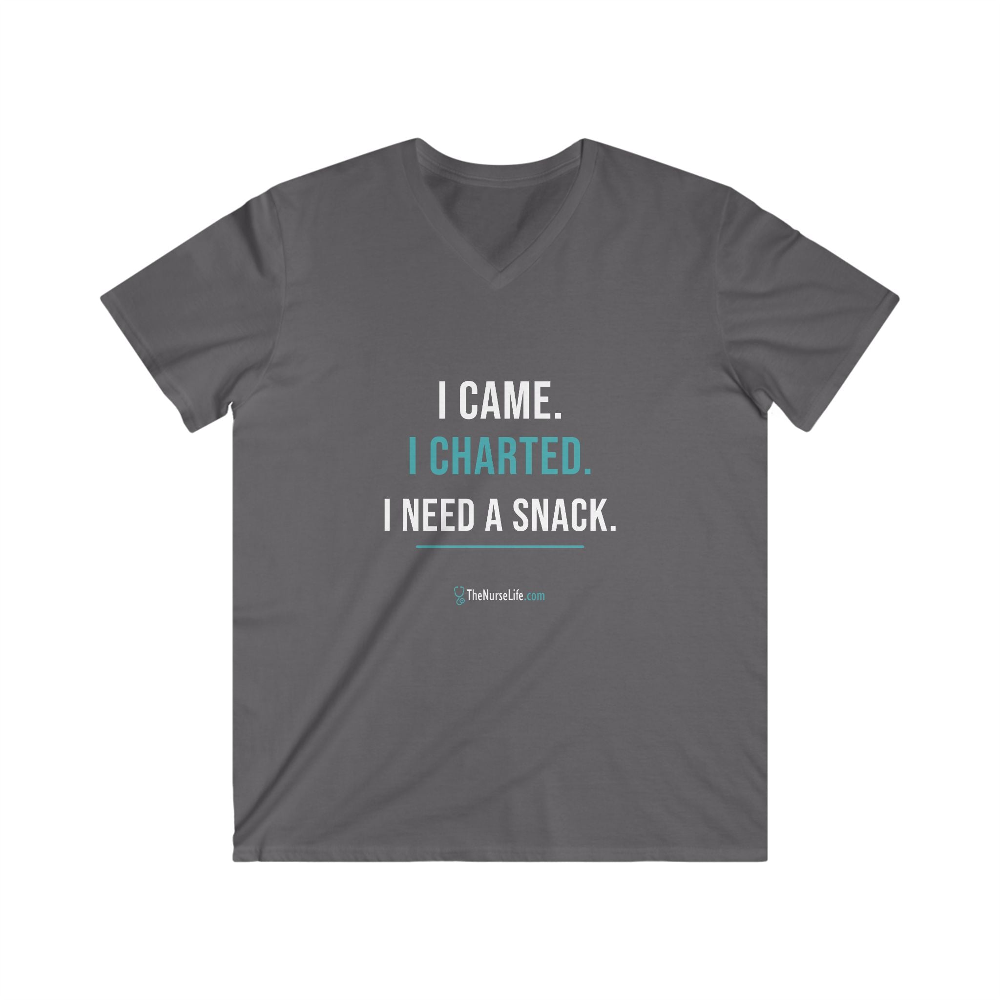 I Came. I Charted. I Need a Snack. — Men’s V-Neck Tee - Image 7