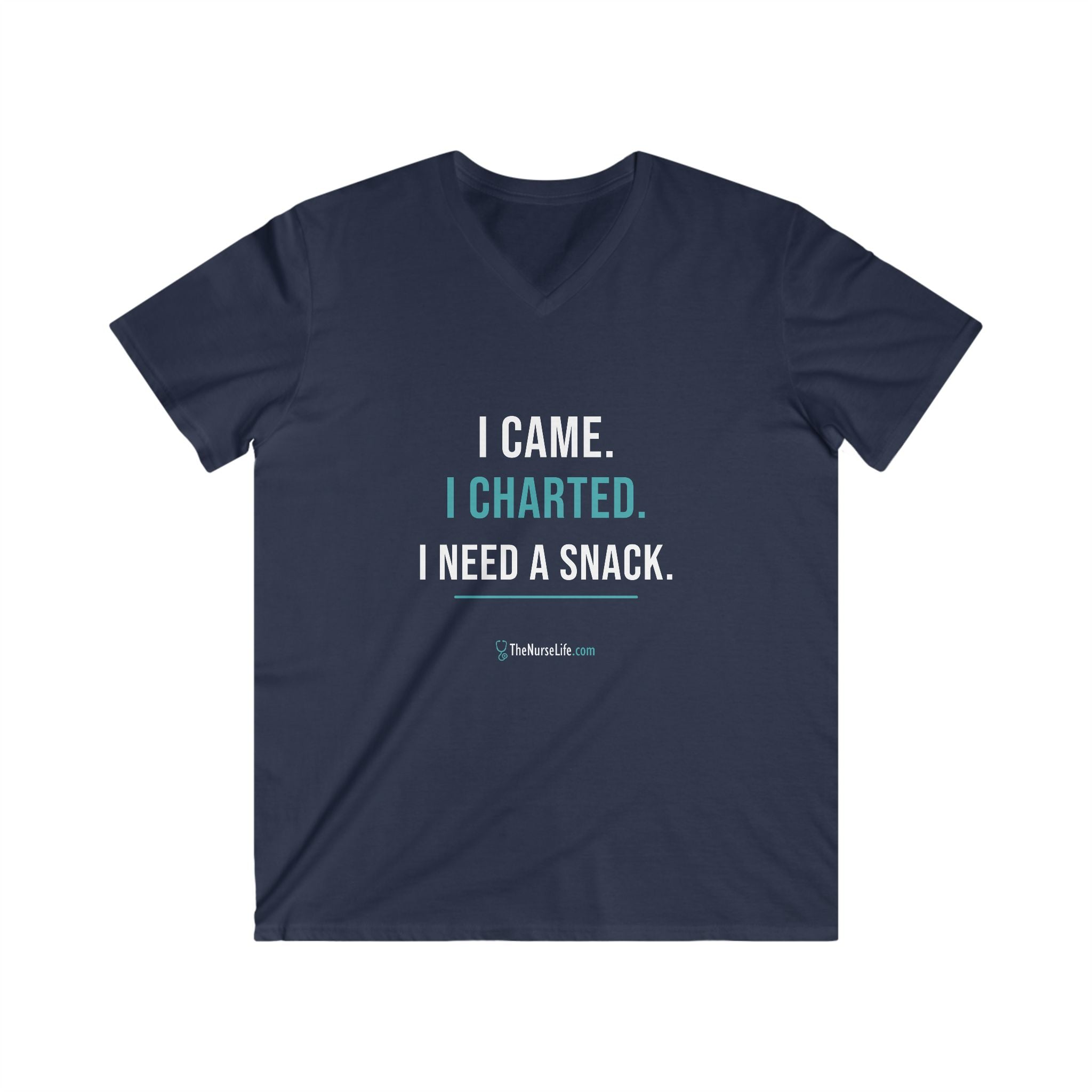 I Came. I Charted. I Need a Snack. — Men’s V-Neck Tee - Image 9